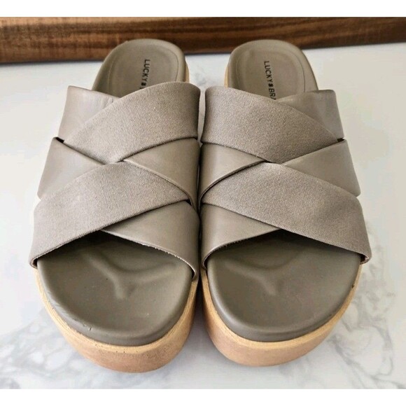 Lucky Brand Women's Dikona Dune Strap Wedge Sandal Sz 7 - Picture 3 of 7